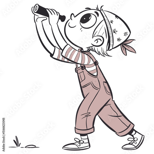 Child with Telescope