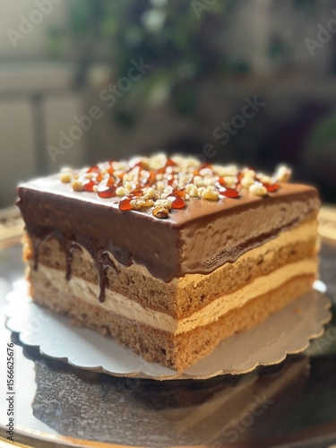 piece of cake with chocolate