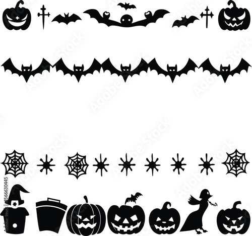 Halloween Silhouette Vector collection Happy Halloween vector design element set illustration  vector
