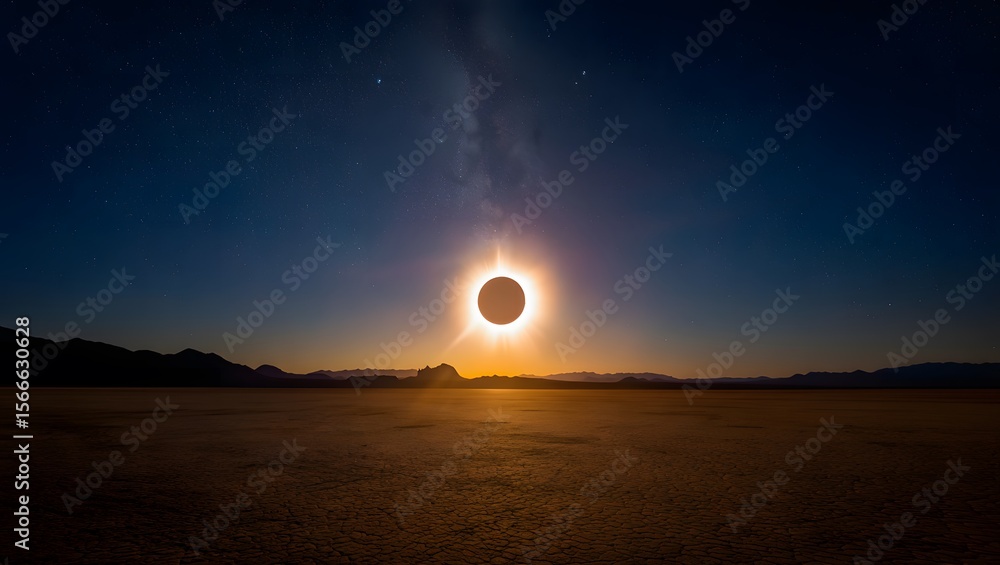 Fototapeta premium Sunset over the sea Digital artwork depicting a stunning celestial scene