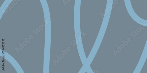 Vector illustration of abstract background of light blue curved wavy line pattern on dark blue background authentic vintage trendy style is very good to be used for poster decoration, wallpaper, banne