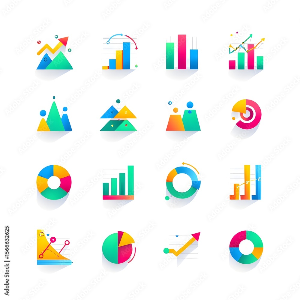 custom made wallpaper toronto digitalVector colorful data visualization charts and graphs for business and presentations