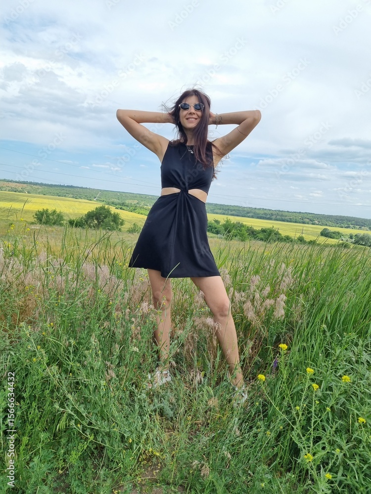 girl in a field girl in a field