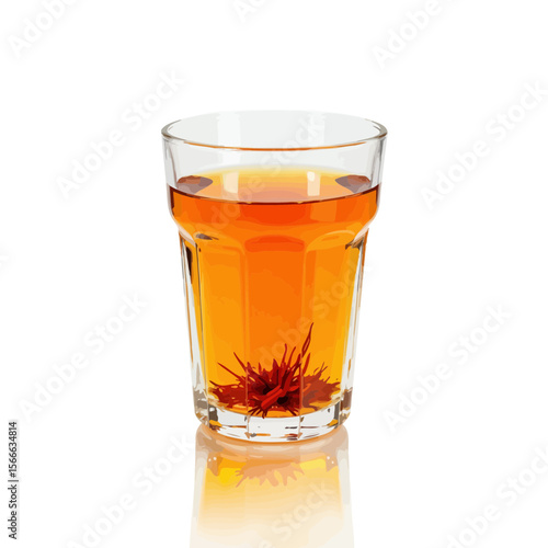 Wallpaper Mural Glass of saffron tea on white background   Torontodigital.ca