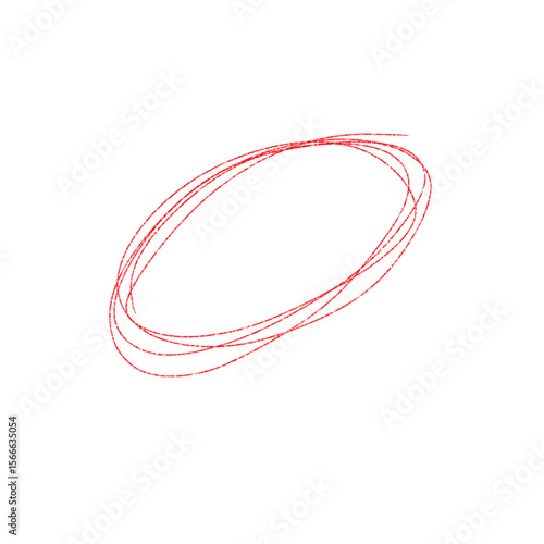 Abstract red elliptical shapes on a black background. marker pen, pencil, logo, hand-drawn doodle.