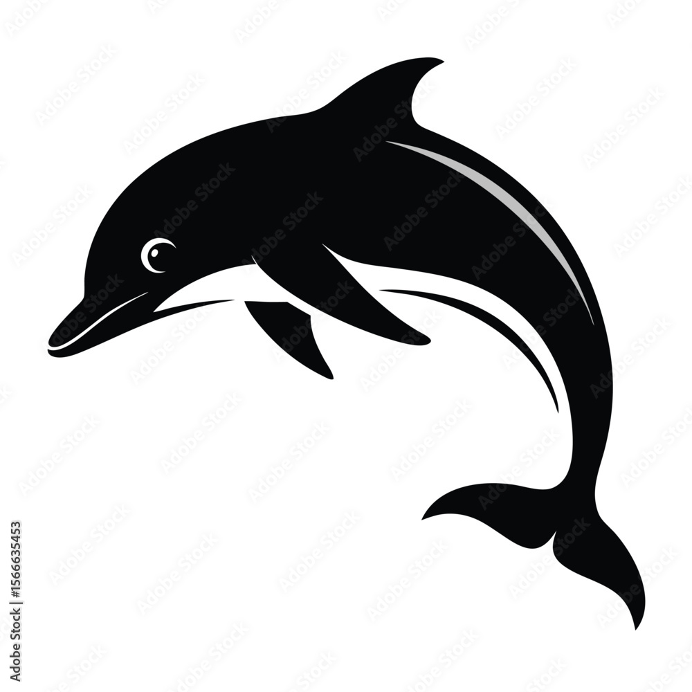 Fototapeta premium dolphin isolated on white background