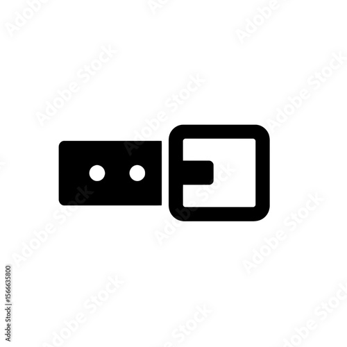 very simple flat and single minimalist Belt Silhouettes in black on a white background