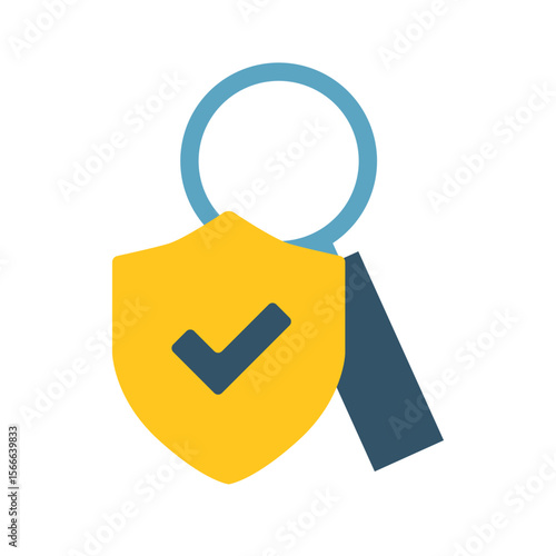 A graphic displaying secure search capabilities, featuring a shield with a checkmark and a magnifying glass, suitable for websites and applications.