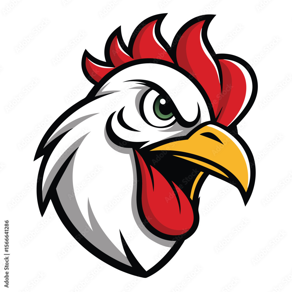 Angry Rooster Head Mascot Logo Design Angry Rooster Head Mascot Logo Design