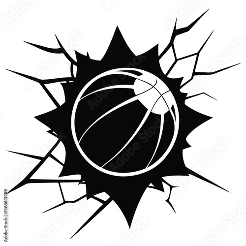 Basketball Shattering Through Wall Impact Explosion	
