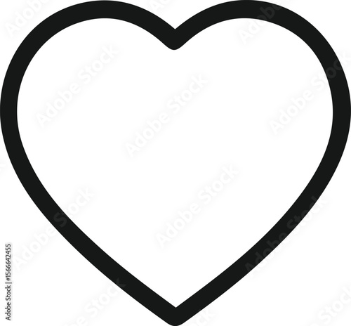 Heart Love Icon – Minimal Favorite Symbol for Like and Emotion