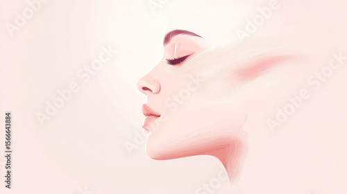 A attractive woman applying a cream on her face

