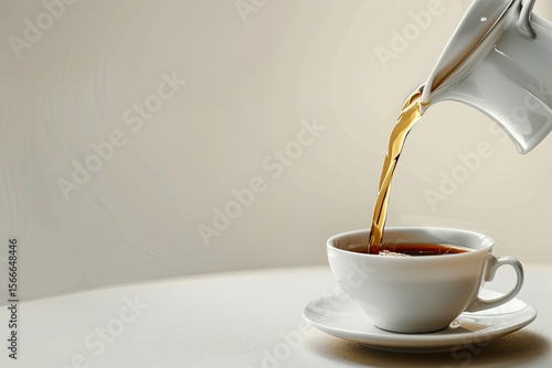 Pixel Perfect Image of Flask Pouring Coffee Into Cup