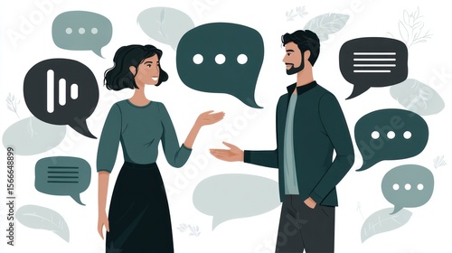 Two people engaging in conversation