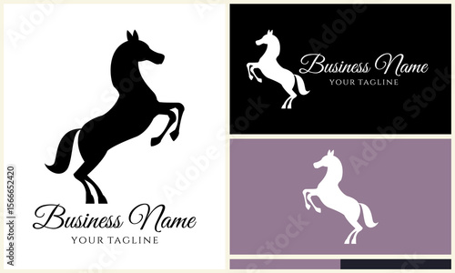 Horse Logo Design Variations. (2)