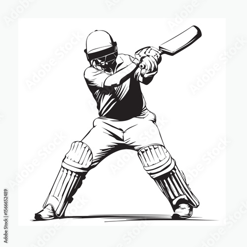 cricket player with bat
