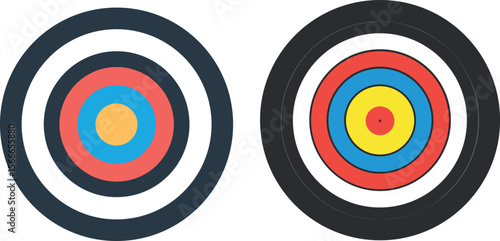 Archery Target Bullseye Set - Aim and Success Concept