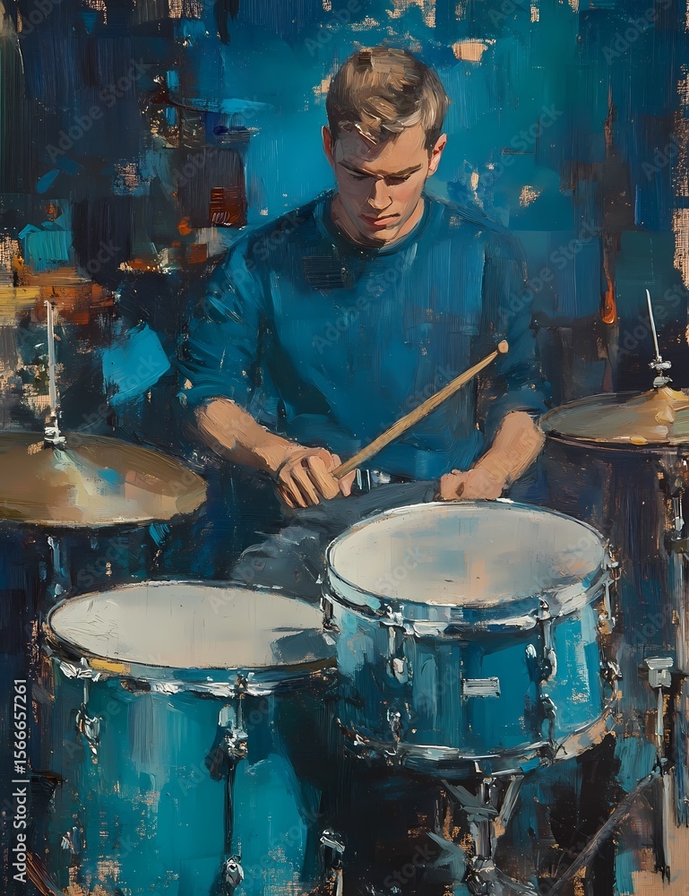 Obraz premium drummer in action