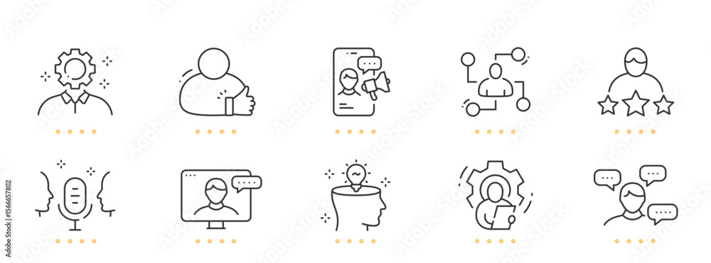 Influencer, blogger line icons. Editable stroke Influencer, blogger line icons. Editable stroke