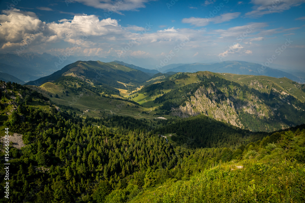 Obraz premium view from the hill, Monte Grappa, Italy