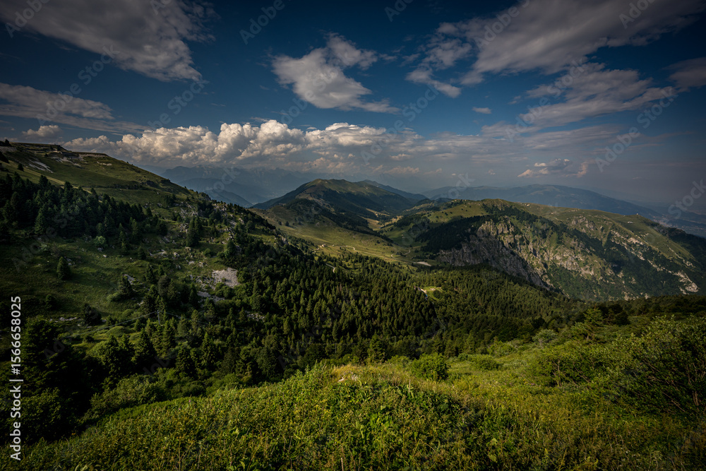 Fototapeta premium view from the hill, Monte Grappa, Italy