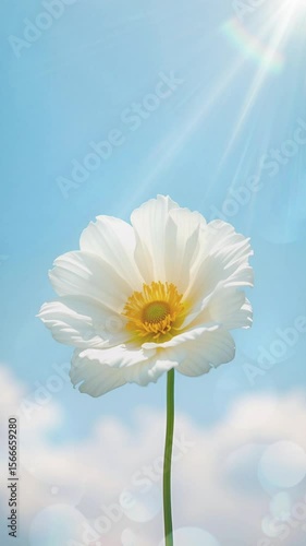 A white flower