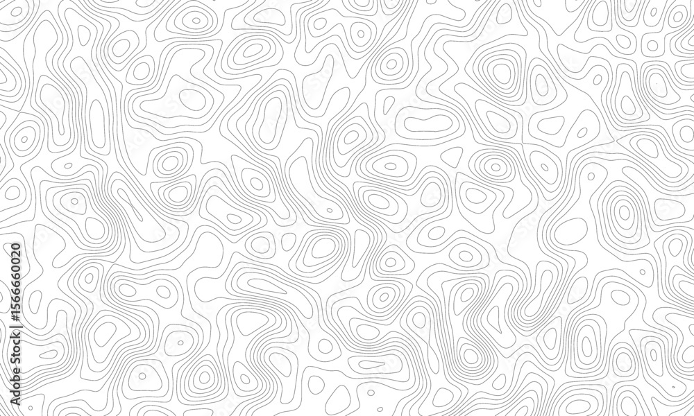 Fototapeta premium Topographic Background. Abstract wavy and curved lines background. Background of the Topographic Map. Sophisticated Dark Background with Contour Map Lines Creating an Organic and Fluid Pattern.