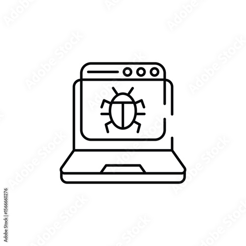 Rootkit icon design with white background stock illustration