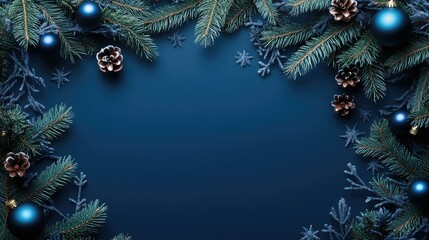style blue holiday border