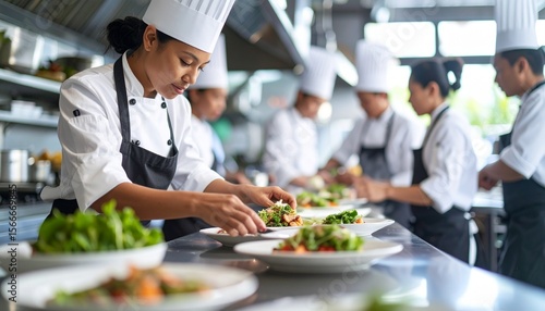 Chef preparing food with speed and precision. Ideal for culinary branding, cooking content, or restaurant visuals.