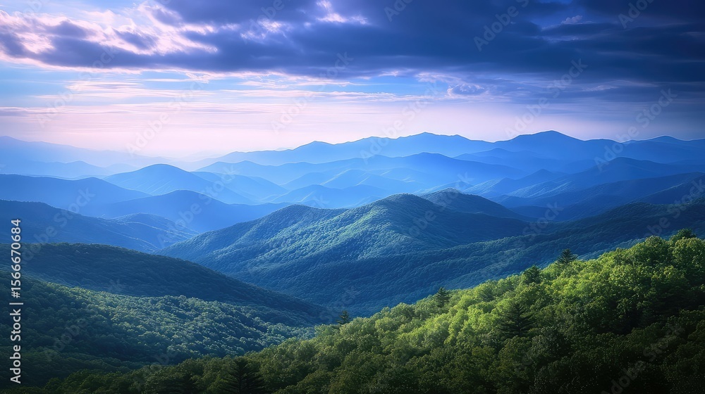 Fototapeta premium mountains blue ridge