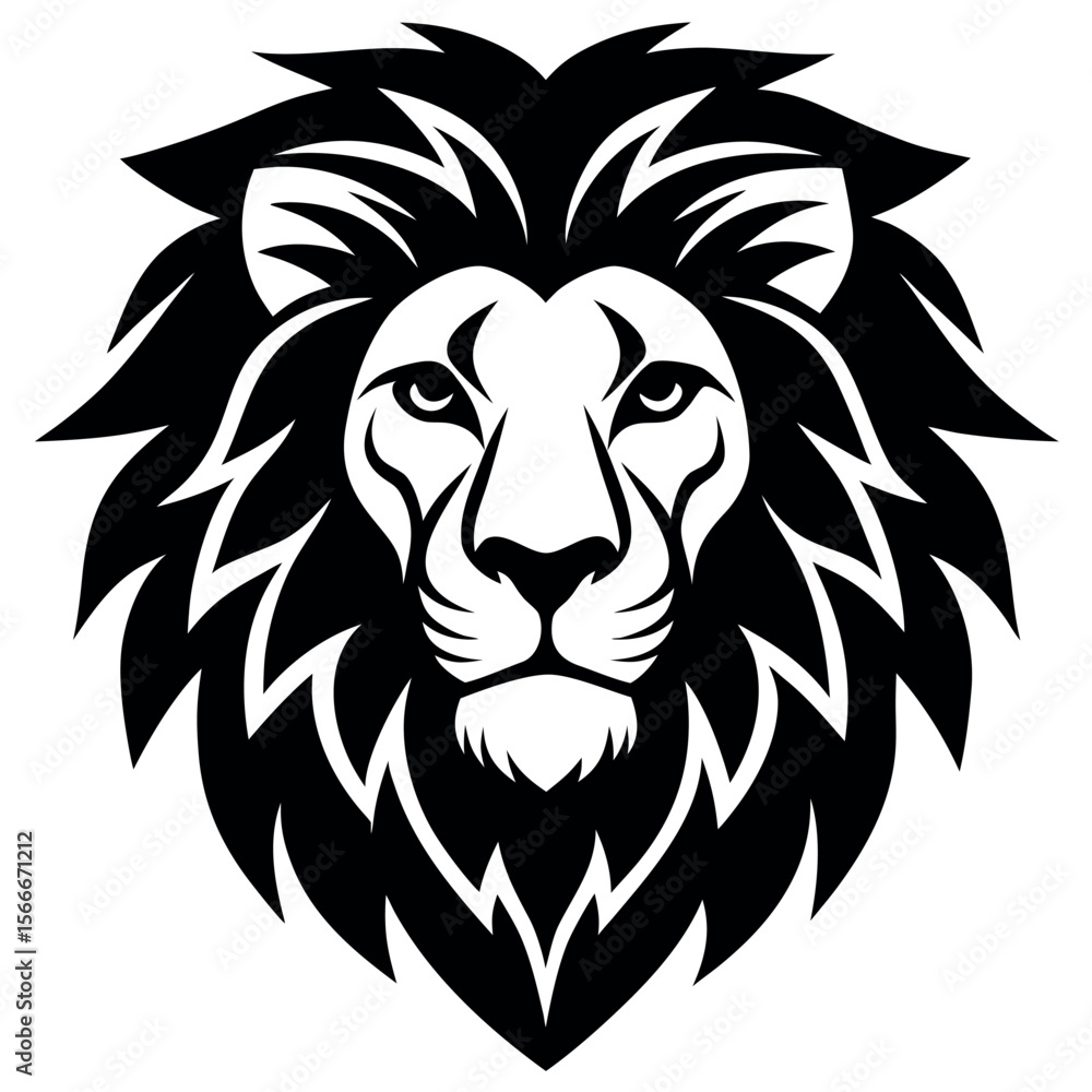 Lion head logo vector illustration. Lion head logo vector illustration.