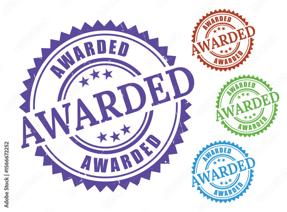 Fototapeta premium Award Winning Seals Colorful Achievement Graphics