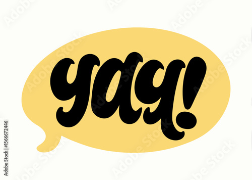 Yay!  Exclamation Speech Bubble Illustration
