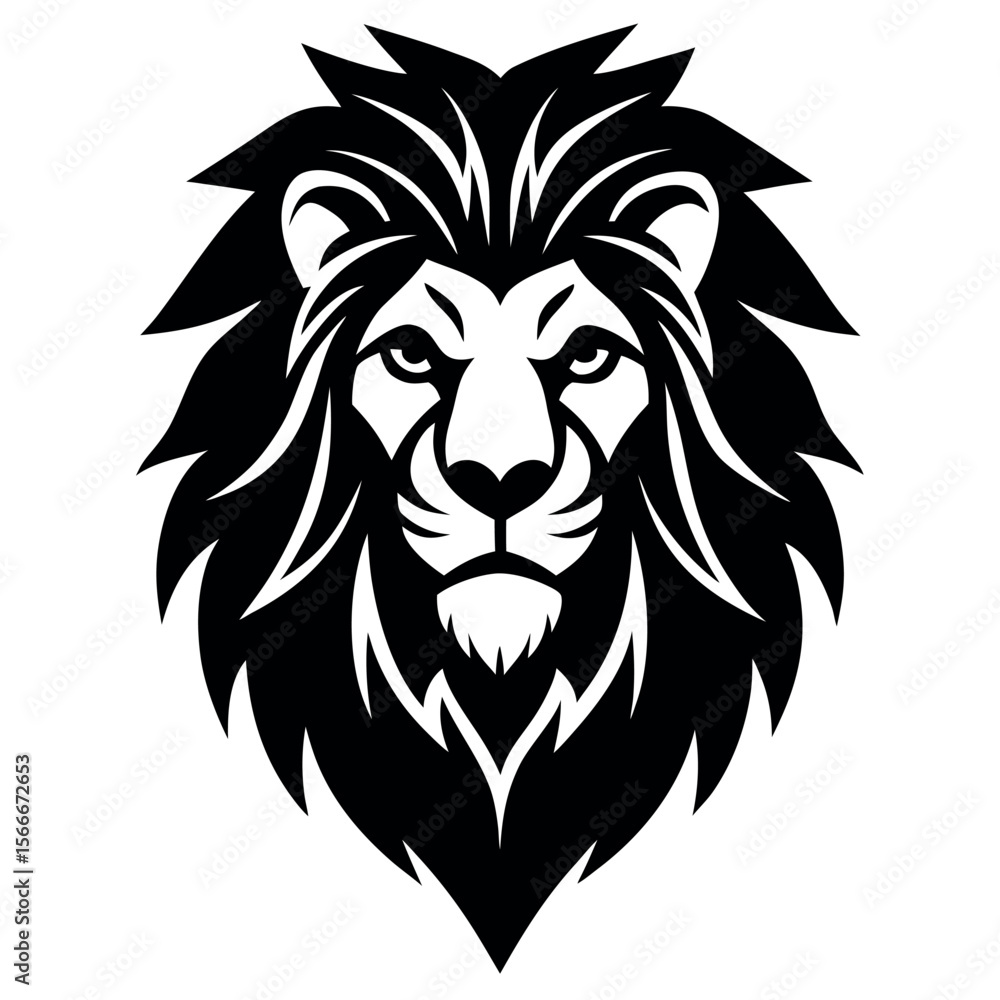 Lion head logo vector illustration. Lion head logo vector illustration.