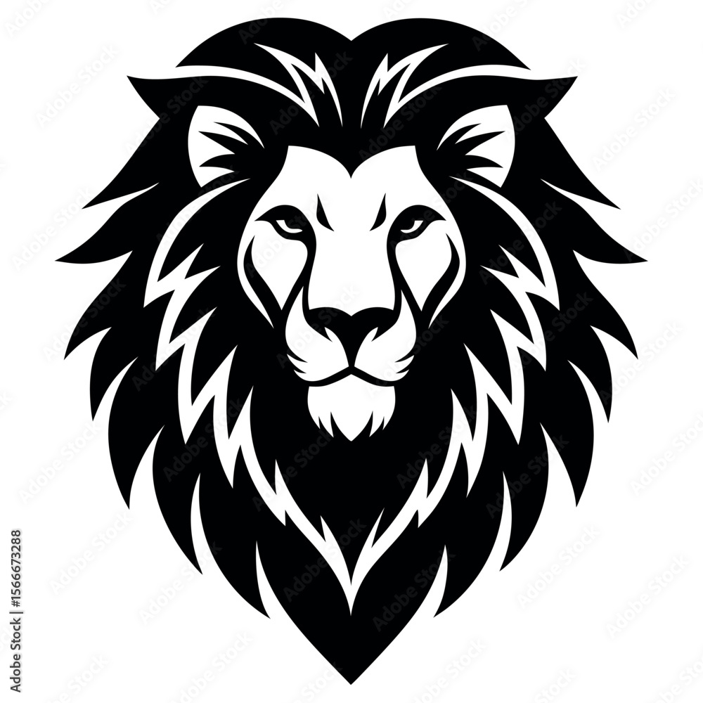 Lion head logo vector illustration. Lion head logo vector illustration.
