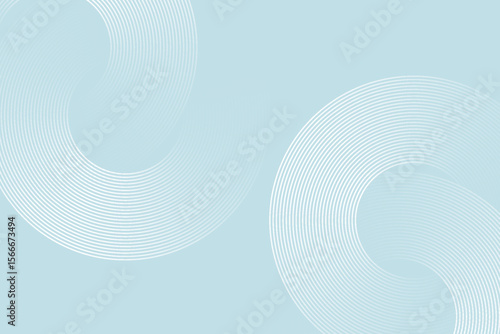 Modern abstract background. Glossy white gradient circle lines. Minimal geometric pattern. Simple graphic elements. Futuristic concept. Suitable for cover, poster, banner, brochure.