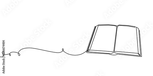 Line book art continuous open education illustration school one read icon. Sketch line book write pen study research outline paper stack old background bible hand vector library doodle drawn.