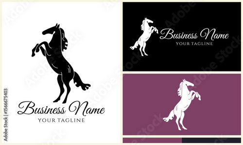 Horse Logo Design Variations. (2)