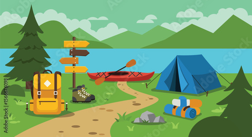 Camping Trip by the Lake with Kayaking