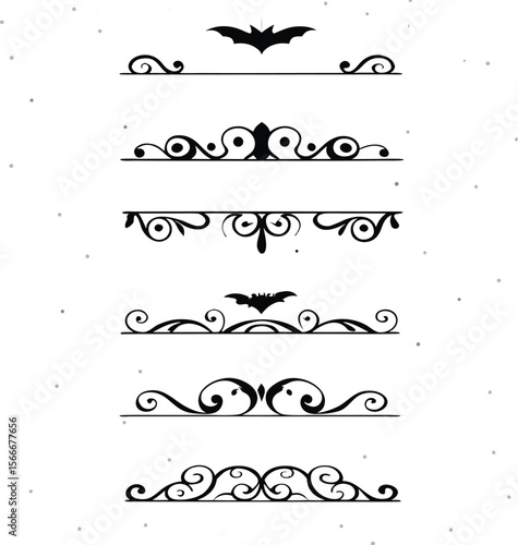 67 Halloween divider Vector
