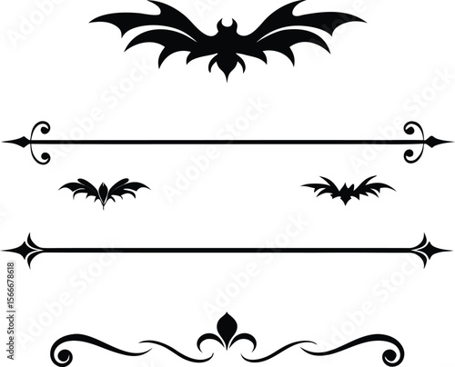 67 Halloween divider Vector