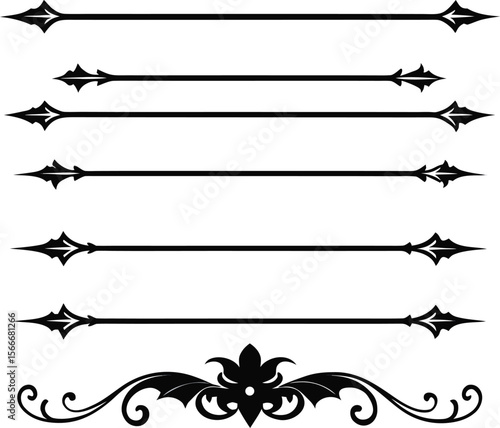 67 Halloween divider Vector