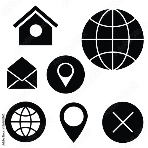 Globally connected earth icons for web communication