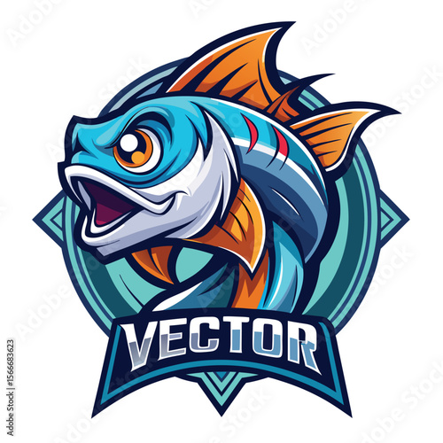 Fierce fish mascot logo (1)