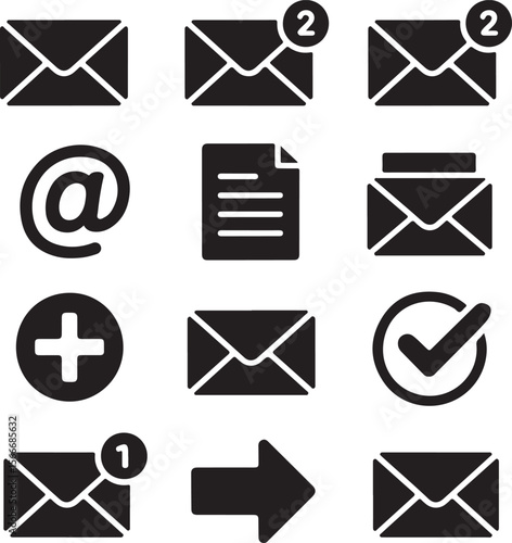 Email Icons A Collection of High-Quality Vector Graphics for Communication