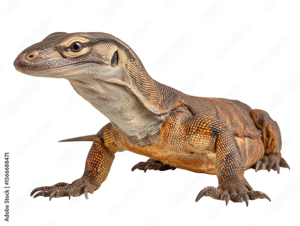 Obraz premium Capturing the formidable presence of a Komodo Dragon