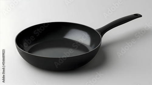 Wallpaper Mural Sleek black frying pan with a long ergonomic handle, perfect for any kitchen.  Ready for your culinary creations! Torontodigital.ca
