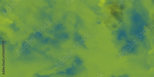 Vibrant Abstract Green and Blue Cloud Texture Background