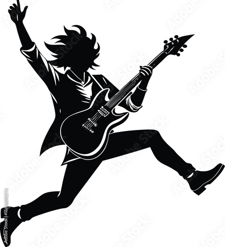 guitar player silhouette